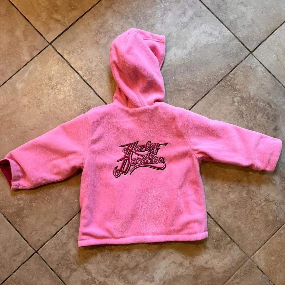 Harley-davidson kids Pink and Burgundy Jacket - Picture 4 of 8